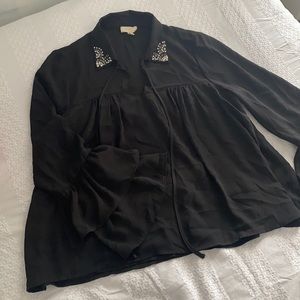 Black embellished blouse